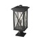 Z-Lite Brookside 1 Light Outdoor Pier Mounted Fixture, Black And Clear Seedy 583PHBR-533PM-BK - alternate 7